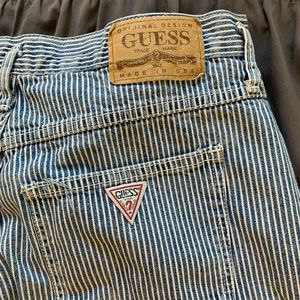 GUESS! Pinstriped shorts. Honestly unisex. Size 3?